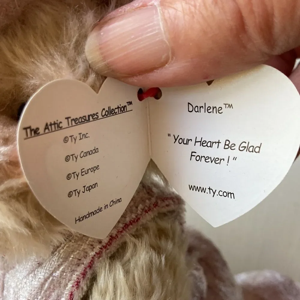 Vintage 1993 Ty Attic Treasures Darling Darlene & Dickens Bears Bundle of Two